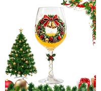 Generico Christmas Glass, Cup Heat-Resistant Hot and Cold Water Mugs | Christmas Wine Goblets for Dorm Apartment Party Festival Holiday Dinner Table Restaurant Home