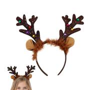Generico Christmas Hair Band - ABS, 10.24x10.43in Comfortable Headwear Festive And Lightweight | Reindeer Antlers Headband, Holiday Party Accessory For Weddings, Picnics, BBQs, Backyard Gatherings
