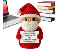 Generico Christmas Handmade Crochet Santa Claus With Card | Christmas Santa Claus Crochet Doll,Cute Winter Holiday Decoration For Friends Kids Adults Men Women Boys Girls Teens Parents Coworker
