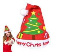 Generico Christmas Hat Crafting Kit - Handmade Non Woven Cartoon Cap Making | Gift Santa Hat Set Costume Party For Girl Kids Easter Preschool Children Nursery Kindergarten