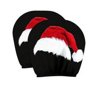 Generico Christmas Headrest Covers 2 Pieces Elastic Universal Cute Santa