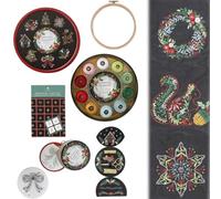 Generico Christmas-Keepsake Embroidery Kit by Missouri Star, DIY Handcraft Starter Set with Threads,Needles,Instructions, Meaningful Handmade Gift for Celebrate Love and Warmth