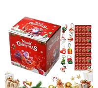 Generico Christmas Keychain - 32 Pieces Reindeer Cute Key Chain | Small Snowmen Doll Keychain | For Backpack Purse Luggage Phone Handbag Car School Party Holiday Birthday Daily Adults Kids Students