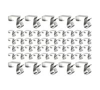 Generico Christmas Light Clips | 50Piece Heavy Duty Anti-Slip Fasteners | 1.6x2.7cm Hooks For Christmas Lights | For Patio Wall Ceiling Picture Tree Plants Outside