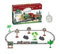 Generico Christmas Model Train Set - Electric Track Toy With Lights & Mist | 15.75x10.24x2.76" | Electric Christmas Train Set | DIY Track, Sound Effects, Light & Mist, English Manual Included