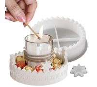 Generico Christmas Molds - Silicone, Christmas Candle Stand Mold Advent, Wide To Application | Crafting Efficiency,2 Pieces Reusable Easy Release Moulds for Cement Art Concrete Casting Making Plaster