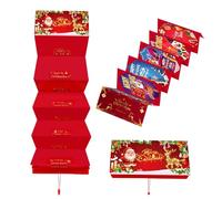 Generico Christmas Money Holder | Party Supplies - Christmas Santa Cash Holder with 10 Slots,Wife Husband Son Daughter Family Friends