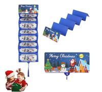 Generico Christmas Money or Gift Card Holder with 10 Slots Surprise Christmas Xmas Gift Card Holder, Xmas Money Cards with Envelopes, for Santa Cash Supplies (Blue-2)