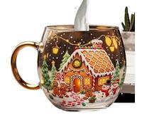 Generico Christmas Mug, Hand-Painted Decorative Cup, 10 Oz Funny Holiday Coffee Tea Cups, Strong Ceramic and Festive Design, for Travel, Winter Parties, Café, Birthday, Home, Wedding