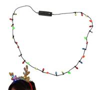 Generico Christmas Necklace - Holiday Bulb Accessory for Festive Dressing, Lightweight Design with Fun Colorful Decoration, Jewelry for Kids Men Women Festival Celebration Stage Show Theater Wedding