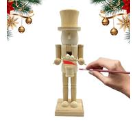 Generico Christmas Nutcracker Figurines | Wooden Tabletop Sculpture | Wooden Traditional Nutcracker Sculpture | For Living Room Fireplace Entrance Display Rack Bedroom Kid Room Bathroom