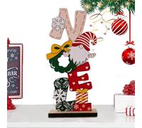 Generico Christmas Ornament | Desktop Christmass Wood Sign | Crafts Tomte Ornaments Gnomes Table Decorations | Decoration Light Up Letters Desk Centerpieces for Woods Craft, Tiered Tray Decor