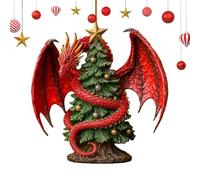 Generico Christmas Ornaments - Dragon Figurine | Resin Ornament, Dragon And Dragonling Parental Figurine for Living Room Study Office Mantel Wall Staircase Window Sill