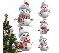 Generico Christmas Ornaments - Snowman Christmas Decorations, ChristmAas Ornaments for The Home 2D Acrylic Snowman ChristmaAs Decorations, Cute Pendant Ornament for Holiday, Indoor, Home
