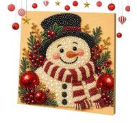 Generico Christmas Pearl Painting Kit - Santa Snowman Reindeer With Frame