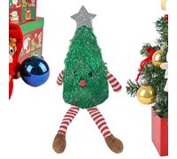 Generico Christmas Plush Toys, Cartoon Tree Doll, Soft Festive Figure, Cute Holiday Collectible, 12.6x3.54 Inches, for Kids' Playtime, Desk Display, Home Decor, Travel Bags, Indoor Shelves