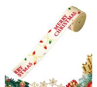 Generico Christmas Ribbon - Christmas Tree Ribbon | 1.5x200cm Home & Kitchen for Gift Wrapping Wreaths, Tree Accents for Craft Projects, Seasonal Décor, Holidays Displays for Home Event