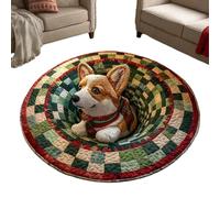 Generico Christmas Rugs - 31.5/39.37/47.24inches Xmass Bathroom Rugs, 3D Illusion Floor Mats, Non Slip Kitchen Doormats | For Indoor Outdoor Home Bedroom Living Room Kitchen Porch Entrance Outside