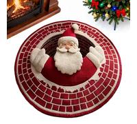 Generico Christmas Rugs - 31.5/39.37/47.24inches Xmass Bathroom Rugs, 3D Illusion Floor Mats, Non Slip Kitchen Doormats | For Indoor Outdoor Home Bedroom Living Room Kitchen Porch Entrance Outside