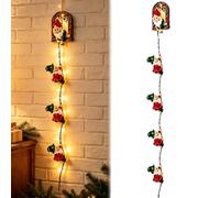 Generico Christmas Santa String Lights, Xmas Climbing String Lights Wall Hanging Decor with Warm LED Glow, Indoor Outdoor Holiday Wall Ornament for Fronts Porch Homes Xmas Decoration
