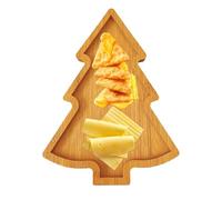 Generico Christmas Serving Dishes - Wooden Tree Display, Christmas Charcuterie Board Serving Tray | Dishes for Home Decor Party Fruit Cheese Dessert Candy Snack Kitchen Living Room Coffee Table Use