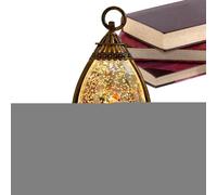 Generico Christmas Snow Globe Lantern -8.2x8.2x19cm Christmas Snow Globe Illuminated Water Lantern | Musical Lighted Holiday Ornament | Retro Winter Scene Decoration with Handle & 6H Timer for Home