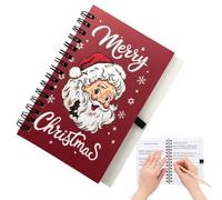 Generico Christmas Spiral Notebook A6 - Mini Lined Journal with Pen Holder | 5.51x3.35 Inch (14x8.5cm) A6 Mini Size, 160g Premium Paper Weight, 50 Lined Pages, Spiral Bound Design With Pen Loop Slot, Fe