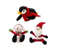 Generico Christmas Stairway Plush | 3 Pieces Eye-Catching Santa Claus Penguin Snowman Staircase Storytelling Decor | Holiday Handrail Sliding Animal - for Window Bedroom Living Room Fireplace Mantel