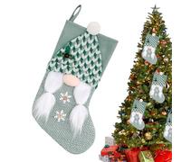 Generico Christmas Stockings - Hangable Green Stockings Decoration | Ornaments Stocking Stuffers for Fireplace, Ornaments Stocking Stuffers for Fireplace Treats Table Garden Tree
