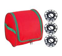 Generico Christmas String Lights Bag - Oxford 600D+PP, Tear-Proof Organizer | Large Capacity Holiday Lights Winder Storage Bin With Zipper, For Dorm, Apartment, Bedroom, Living Room, Cabinet
