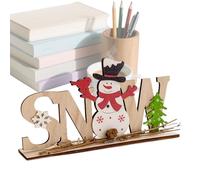 Genérico Christmas Table Decor, Wooden Sign Christmas Home Decor, Centerpiece Sign Santa Claus Snowman For Holiday Winter Bathroom Kitchen Bedroom Cubicle Coworker Family