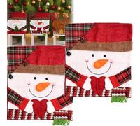 Generico Christmas Themed Chair Covers, Christmas Seat Covers for Dining Room Chairs, for Home Kitchen Holiday Festive Party Decorations (StyleB*2PCS)