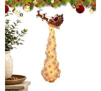 Generico Christmas Trail Wall Light - Wood Cotton Battery Powered LED Decor | 39.4 Inch Cascading Seasonal Nightlight For Home, Apartment, Dormitory, Hotel, Living Room, Balcony, Game Room And Entryway