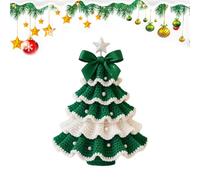 Genérico Christmas Tree Crocheting Kits, Beginner Crochet Kit for Adults, Art Craft for Men Coworkers Friends, Enthusiasts Hobbyists Family Members Party Decor