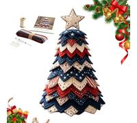 Generico Christmas Tree Fabric Kit - Layered Quilt Craft, Holiday Decor Set