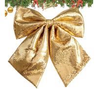Generico Christmas Tree Topper, Bow Glitter Large Handmade Sequin Ornament