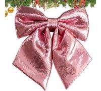 Generico Christmas Tree Topper, Bow Glitter Large Handmade Sequin Ornament