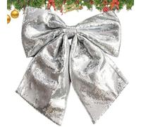 Generico Christmas Tree Topper, Bow Glitter Large Handmade Sequin Ornament