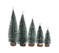 Genérico Christmas Trees Tabletop, Artificiale Table Christmas Tree, 5 pezzi Seasonal Decor with LED Light For Home Office Apartment Store Dormitory Bedroom Living Room Bedside Nightstand Bookshelf
