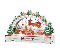 Generico Christmas Village Houses - Light Up Desktop Holiday Decoration | Table Decor for Bookcase, Window Sill, Bookshelf, Study, Nightstand, Bedside, Bedroom, Living Room, Office