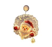 Generico Christmas Window Lights - Acrylic Suction Cup Decor | Warm LED | Holiday Window Decoration - 20cm Acrylic Light Ornament | Cordless Suction Mount | Warm LED Glow For Home Office Restaurant