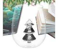 Generico Christmas Wine Glass - 8.5x8.5 X10 Cm Stemless Tree Glassware - Anti-Tip Table Centerpieces | Modern Style, BPA, Christmas Theme Party, Home, Bar, Gift