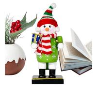 Genérico Christmas Wooden Nutcracker - 16 cm Penguin, Gingerbread Man, Ełf & Christmas Nutcracker Soldier | Holiday Collectible Sculptures For Table Shelf Tovaglia Cabinet Gìft Bag Fillers