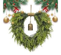Genérico Christmas Wreath Decorations | 50 cm - Christmas Front Door Artificial Wreath Garland - Bells, Festive Holiday | For Front Door Fireplace Wall Festival Home
