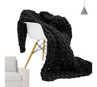 Genérico Chunky Knit Blanket - Warm and Thick Cable Knit Throw | Blanket Knit Throw Chunky Blankets | Big Knit Blankets Chunky | Soft Chenille Yarn Giant Knitted Throw Blanket For Couch Bed Sofa