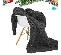 Genérico Chunky Knit Blanket - Warm and Thick Cable Knit Throw | Blanket Knit Throw Chunky Blankets | Big Knit Blankets Chunky | Soft Chenille Yarn Giant Knitted Throw Blanket For Couch Bed Sofa