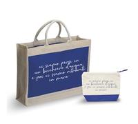Generico ''Ci siamo ritrovati in mare'' Set Borsa Mare e Pochette Coordinata Combo Da mare vacanza estate personalizzata con nome idea regalo compleanno da viaggio Zia Mamma Nonna