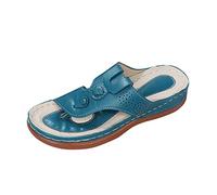 Generico Ciabatta Estiva Donna Pantofole Stampa Leopardata in PU Pelle Sandali con Zeppa Punta Aperta Comodi Ciabatte Piattaforma Infradito da Spiaggia Flip Flops