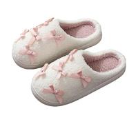 Generico Ciabatte Casa Donna Morbide Caldo Comode Ciabatte Da Camera Chiuse Davanti Peluche Leggere Pantofole Da Casa Silenziose Lavabili Elegante Scarpe Ospiti Fluffy Interno Esterno Sliders