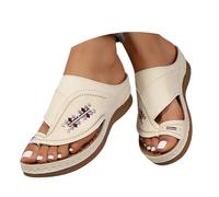 Generico Ciabatte Comode Donna Comode a quadri da donna, comodi da indossare con scarpe casual, con soletta imbottita, disponibili in taglie grandi. per Mare e Vacanze estive per Casa e (White, 43)